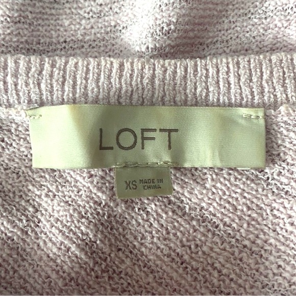 SzXS Loft Light Pink V-Neck Sweater - Picture 6 of 7